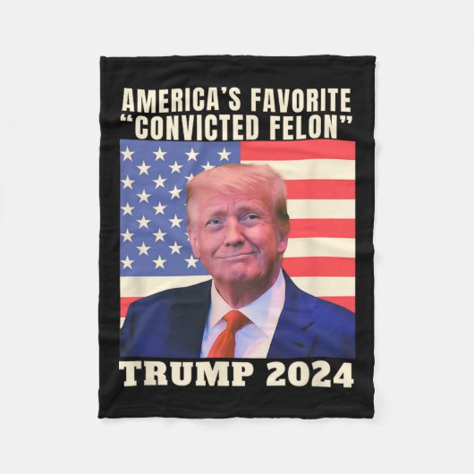 2024年アメリカ有罪判決お気に入りのを受けたフェロン・アメリカンF フリースブランケット (正面)