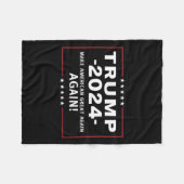 2024年アメリカ素晴らしを再びMagagaにする フリースブランケット (正面(横))