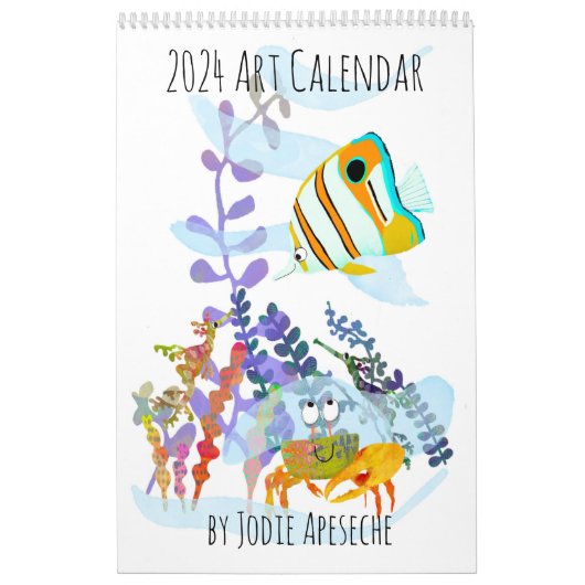 2024年アートカレンダーby Jodie Apeseche カレンダー (カバー)