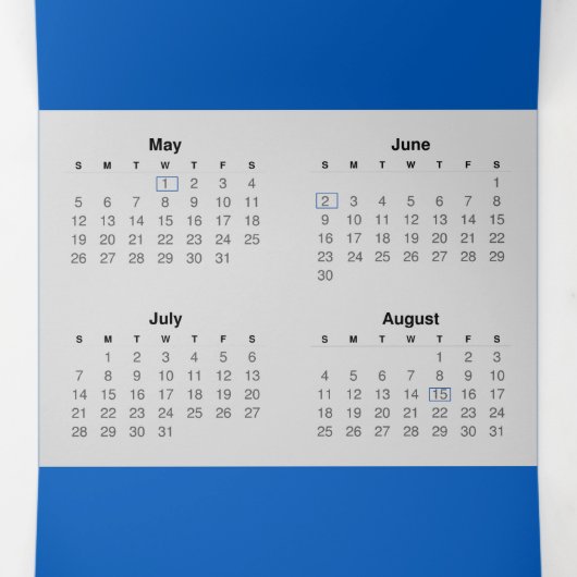 2024年イタリアンカレンダー付き年賀状 三つ折りプログラム (内部中)