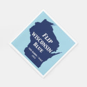 2024年ウィスコンシンの青を反転 スタンダードランチョンナプキン (角)