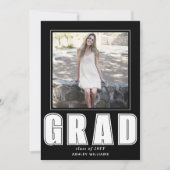 2024年エレガントの写真の白黒GRADクラス 案内状 (正面)