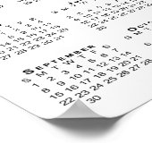 2024年エレガントカレンダーの写真と名前のカップル ポスター (角)