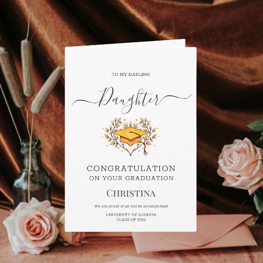 2024年エレガントクラス卒業キャップ折り畳みカード カード