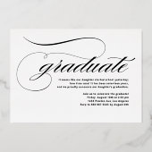 2024年エレガントクラス3写真卒業 箔招待状 (裏面)