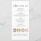 2024年エレガントシルバーの新年メニューへの応援 メニュー (正面)