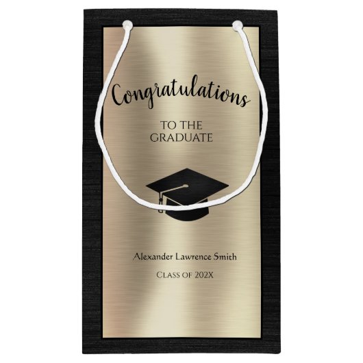 2024年エレガント卒業おめでとうございます スモールペーパーバッグ (裏面)