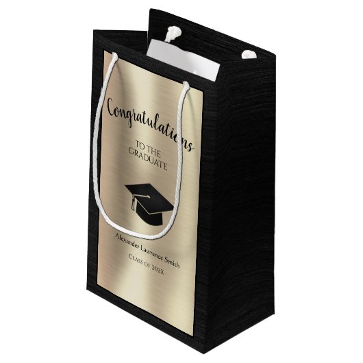 2024年エレガント卒業おめでとうございます スモールペーパーバッグ (裏面アングル)