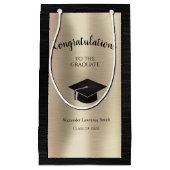 2024年エレガント卒業おめでとうございます スモールペーパーバッグ (正面)