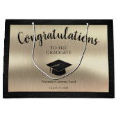 2024年エレガント卒業おめでとうございます ラージペーパーバッグ (正面)