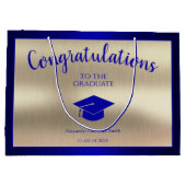 2024年エレガント卒業おめでとうございます ラージペーパーバッグ (裏面)