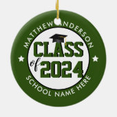 2024年エレガント卒業の森のグリーンクラス セラミックオーナメント (裏面)
