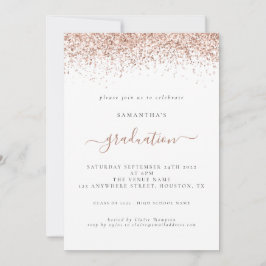 2024年エレガント卒業バラ金ゴールドグリッター 招待状