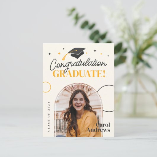 2024年エレガント卒業記念クラス インビテーションポストカード (スタンド正面)