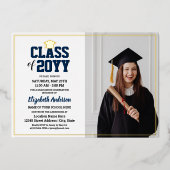 2024年エレガント大学院写真卒業クラス 箔招待状 (正面)