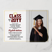 2024年エレガント大学院写真卒業クラス 箔招待状 (正面)