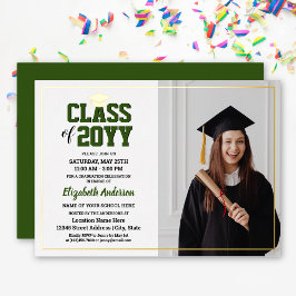 2024年エレガント大学院写真卒業クラス 箔招待状