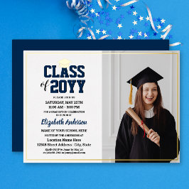 2024年エレガント大学院写真卒業クラス 箔招待状