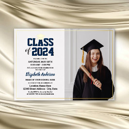 2024年エレガント大学院写真卒業クラス 箔招待状