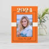 2024年オレンジ&ブラック卒業パーティーのクラス 招待状 (スタンド正面)