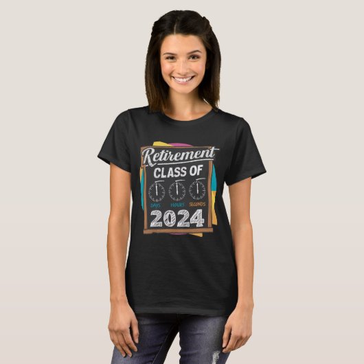 2024年カウントダウン進行中の退職クラス Tシャツ (正面フル)