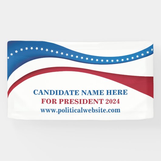 2024年カスタムの政治選挙候補者 横断幕 (横)