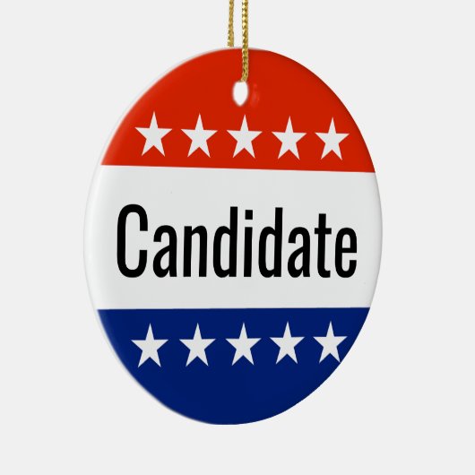 2024年カスタムの選挙候補 セラミックオーナメント (右)