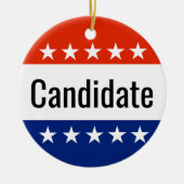 2024年カスタムの選挙候補 セラミックオーナメント (正面)