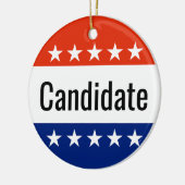 2024年カスタムの選挙候補 セラミックオーナメント (左)