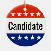 2024年カスタムの選挙候補 セラミックオーナメント (裏面)