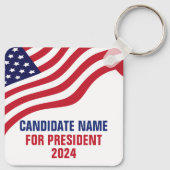 2024年カスタムの選挙運動候補者 キーホルダー (裏面)