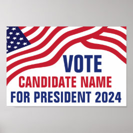 2024年カスタムの選挙運動候補者 ポスター