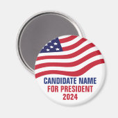 2024年カスタムの選挙運動候補者 マグネット (正面/裏面)