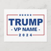 2024年カスタムトランプ副大統領 シーズンポストカード (正面)