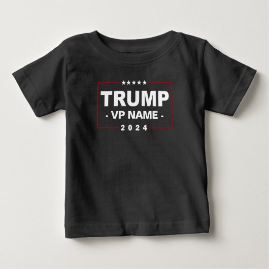 2024年カスタムトランプ副大統領 ベビーTシャツ (正面)