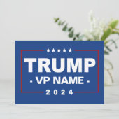 2024年カスタムトランプ副大統領 招待状 (スタンド正面)