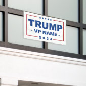 2024年カスタムトランプ副大統領 横断幕 (ビルの外側)