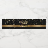 2024年カスタムブラック金ゴールド紙吹雪 ペットボトルラベル (シングルラベル)