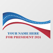 2024年カスタム大統領候補の追加 ウィンドウサイン (シート)