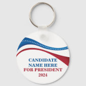 2024年カスタム大統領候補の追加 キーホルダー (正面)