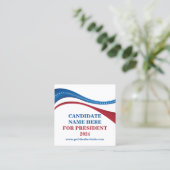 2024年カスタム大統領候補の追加 スクエア名刺 (スタンド正面)