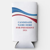 2024年カスタム大統領候補の追加 スリム缶クーラー (正面)