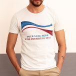2024年カスタム大統領候補の追加 トライブレンドＴシャツ<br><div class="desc">赤カスタマイズ、白、青のアメリカ国旗の下に自分の名前や別の政治家を追加し芸術的て、独自の政治キャンペーンのトライブレンドtシャツ。2024年に社長の名前をカスタムするを追加。</div>