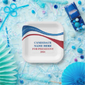 2024年カスタム大統領候補の追加 ペーパープレート (パーティー)