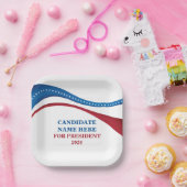 2024年カスタム大統領候補の追加 ペーパープレート (パーティー)