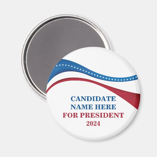 2024年カスタム大統領候補の追加 マグネット (正面/裏面)