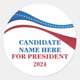 2024年カスタム大統領候補の追加 ラウンドシール