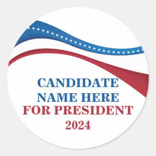 2024年カスタム大統領候補の追加 ラウンドシール