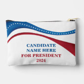 2024年カスタム大統領選挙の候補者 アクセサリーポーチ (裏面)