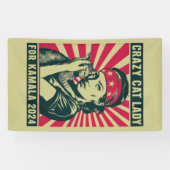 2024年カマラのためのクレイジーキャットレディ 横断幕 (横)